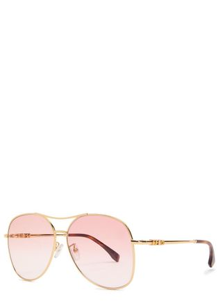 Fendi Aviator-style Sunglasses - Pink - One Size