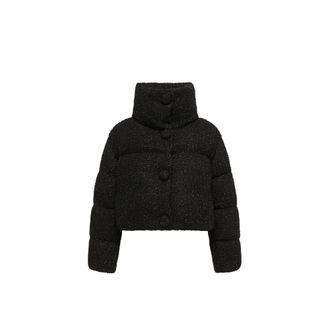 Moncler Moncler Almee Teddy Short Down Jacket, Women, Black, Size: 00