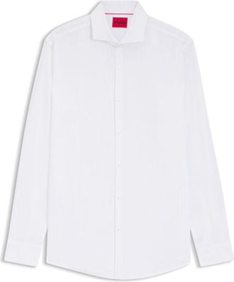 HUGO BOSS Slim-fit shirt in cotton and linen