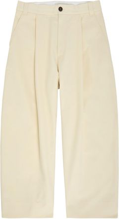 STUDIO NICHOLSON Pleated Wide-leg Trousers - Cream - XL