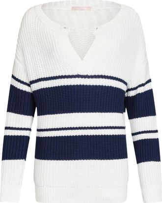 Liu Jo Maglione a righe - Bianco