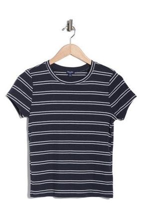 Splendid Stripe Rib T-Shirt in Navy Blue/White at Nordstrom Rack, Size X-Small