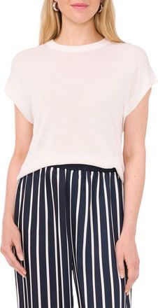 Halogen Crewneck Rib Sweater Top in New Ivory at Nordstrom Rack, Size X-Large