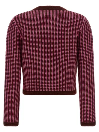Versace Womens Multicolor Virgin Wool Cardigan Clothing