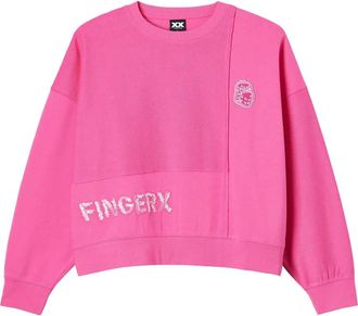 Fingercroxx Sweater met borduurwerk - Roze