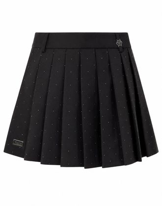 Philipp Plein Crystal Strass Mini Skirt