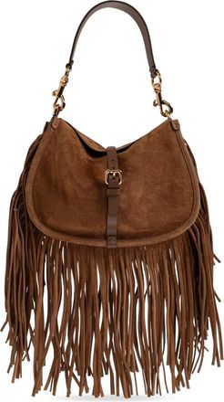 Etro Pony Medium Schoudertas - Dames - Schoudertassen - Bruin - ONE Size - Leer - Tassen
