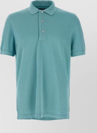 Tom Ford ribbed cuffs polo shirt
