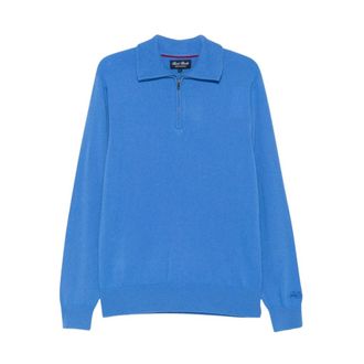 MC2 Saint Barth Buck Half-Zip Knit - Heren - Sweatshirts & Hoodies - Blauw - Maat: L Kasjmier