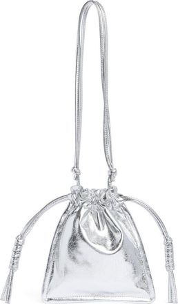 BCBGeneration Drawstring Metallic Bag in Silver at Nordstrom Rack