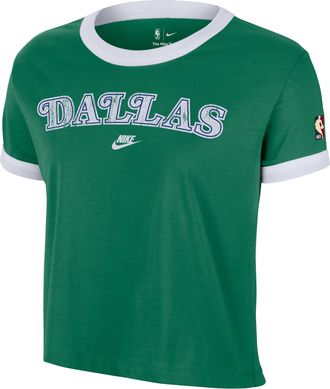 Nike Dallas Mavericks Essential Hardwood Classics Nike Womens NBA T-Shirt in Green | IB4221-312