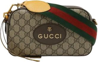 Gucci Pre-owned Cross Body Bags, female, Beige, Size: ONE SIZE Pre-owned Cross Body Bag