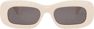 Celine Rectangle Full Rim Sunglasses - Ivory