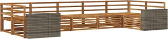vidaXL Conjunto De Sof&aacute;s De Exterior 7 Uds. Natural Vidaxl