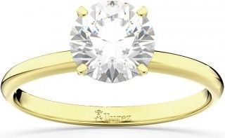 Allurez Four-Prong 18k Yellow Gold Solitaire Engagement Ring Setting