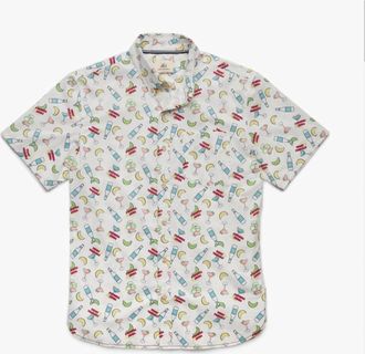 Surfside Supply Mens Joey Cocktail Printed Shirt In White
