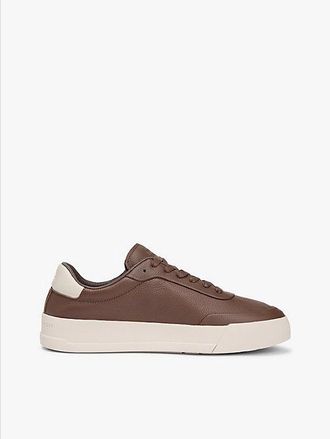 Tommy Hilfiger Leather Debossed Logo Court Trainers