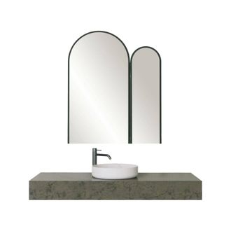 Dmora Dmora - Bajo El Armario Chara, Mueble De Ba&ntilde;o, Contenedor De Lavabo, Mueble Fregadero, 50x12h45 Cm, Negro, Con Embalaje Reforzado