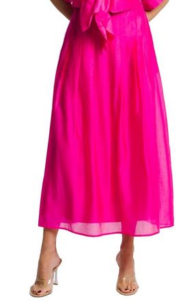 Ciebon Pheona A-Line Midi Skirt in Pink at Nordstrom, Size Medium