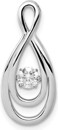 Diamond2Deal 14k White Gold 1/4 Ct Lab Grown Diamond Vibrant Infinity Slide Pendant