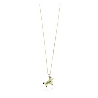 Marni Necklaces, female, Yellow, Size: ONE SIZE Dog Motif Pendant Necklace