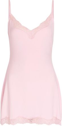 SKIMS Lace-trim Stretch-modal Mini Dress - Multicoloured - L (UK16-18)