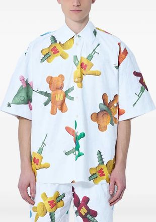 Walter Van Beirendonck Camicia con stampa grafica - Bianco