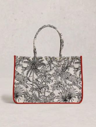 White Stuff Womens Jasmine Jacquard Tote Bag In Ivory Print