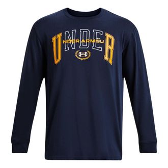 Under Armour Crest Heavyweight Long Sleeve T-shirt Midnight Navy Gold 1379576-410