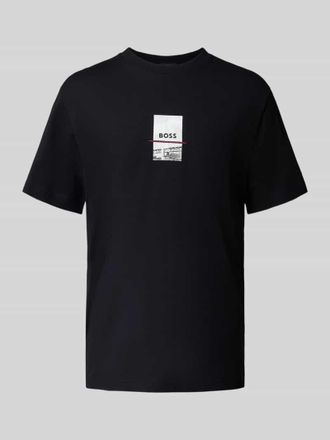 HUGO BOSS Regular Fit T-Shirt aus Baumwoll-Mix in Black, Gr&ouml;&szlig;e M
