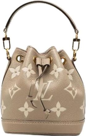 Louis Vuitton Pre-owned Nano Noe Monogram Empreinte Handbag - Dames - Vintage Tas - Beige - ONE Size - Leer - Vintage