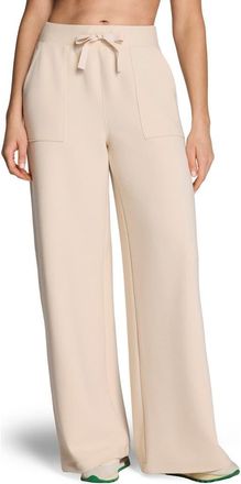 Spanx AirEssentials Wide Leg French Terry Rib Pants in Toasted Coconut at Nordstrom, Size X-Small