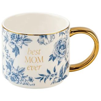 Sweet Water Decor Patterned 14 oz Gold Handle Coffee Mug in Best Mom Ever at Nordstrom