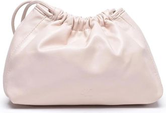 Calvin Klein White Slouchy Polyurethane Drawstring Clutch