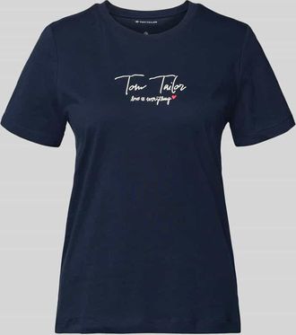 Tom Tailor Regular Fit T-Shirt aus Bio-Baumwoll-Mix in Dunkelblau, Gr&ouml;&szlig;e XXXL