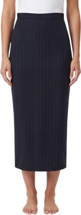Givenchy Dark Blue Stripes Midi Skirt