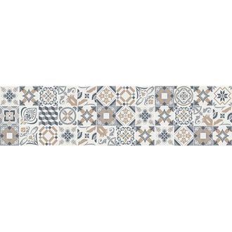 Alfombras Vin&iacute;licas Hidr&aacute;ulicas Alfombra vin&iacute;lica baldosas marrones 250x64cm