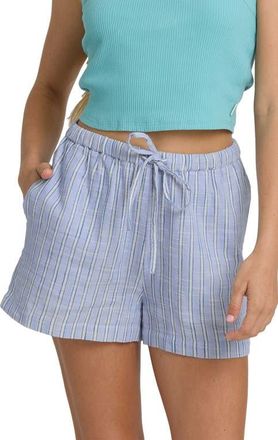 Billabong Wanderer Print Drawstring Shorts in Twilight Blue at Nordstrom, Size X-Small