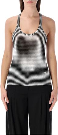 Tom Ford Gestreept Tanktop met Ton-sur-ton TF Geborduurd Logo - Dames - Tops zonder mouwen - Veelkleurig - 2XS - Tops