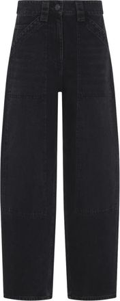Co Denim Patch Pocket Jean - Dames - Loose Fit Jeans - Zwart - W27 - Denim - Jeans