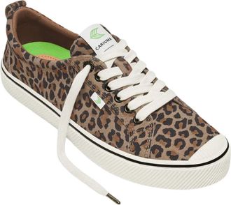Cariuma Cariuma OCA Low Stripe Sneakers WomensBrown Suede Leopard Print Shoes GAL626