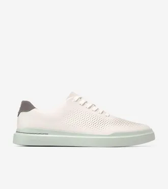 Cole Haan Mens GrandPr&oslash; Rally Laser Cut Sneakers - White Size 10.5