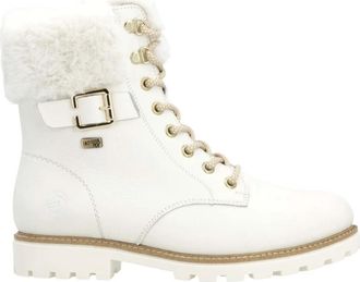 Remonte Witte Casual Enkellaarsjes voor Dames - Dames - Winterlaarzen - Wit - 40 EU - Leer - Schoenen