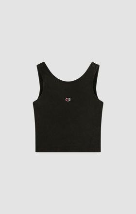 Champion Tanktop CHAMPION ICONS WASH Crop Tank, Damen, Gr. XL (46/48), schwarz (nbk), Obermaterial: 58% Baumwolle, 39% Polyester, 3% sonstige Fasern, Tops Tank