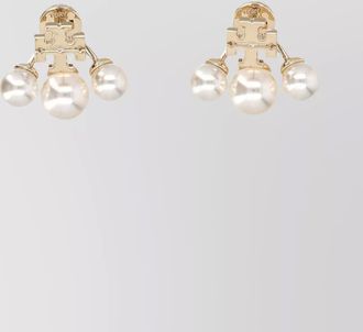 Tory Burch pearl logo stud earrings