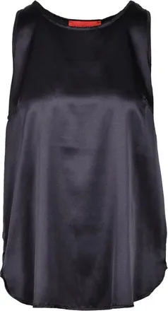 Wild Cashmere Stretch Silk Sleeveless Top - Black