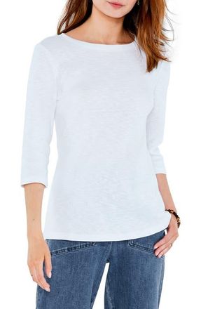 Nic+Zoe Boatneck T-Shirt in Paper White at Nordstrom, Size Medium P
