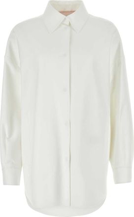 Valentino Garavani Womens White Cotton Blend Oversize Shirt - Size EU 38 (Womens)
