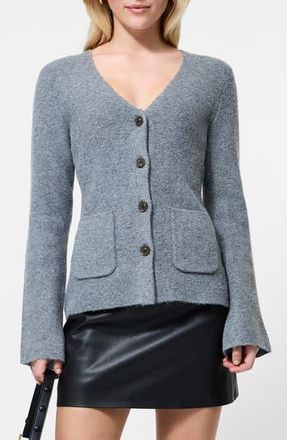 French Connection Ellie V-Neck Cardigan in Mid Grey Melange at Nordstrom Rack, Size X-Small