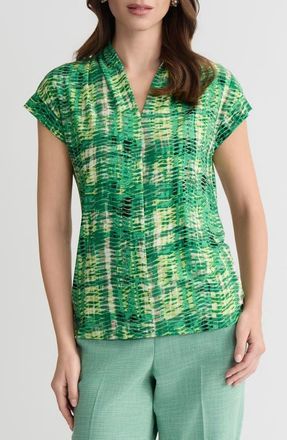 Kasper Printed Dolman Sleeve Top in Lush Green Multi at Nordstrom, Size X-Large P
